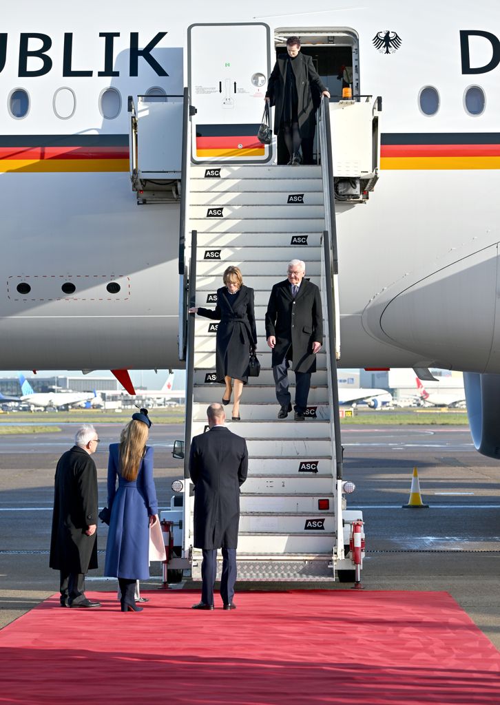 El príncipe Guillermo y Kate Middleton reciben al presidente alemán, Frank-Walter Steinmeier, y a su mujer en Londres, el 3 de diciembre de 2025