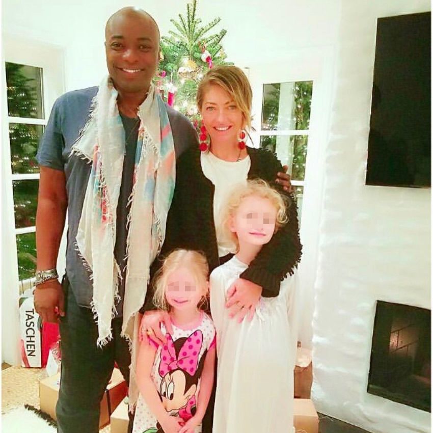 Durek Verret con la familia de Eric Dane