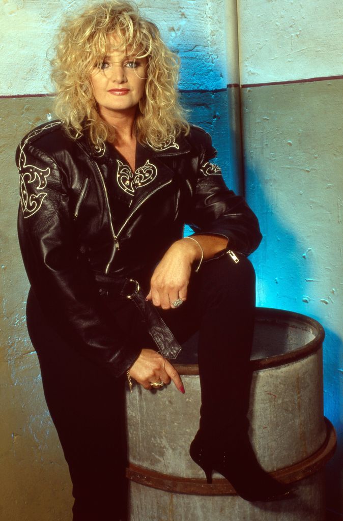 Bonnie Tyler, posando antes de un concierto en Munich en 1990