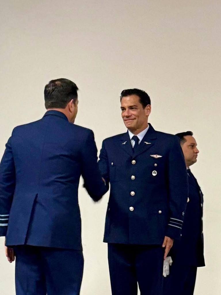 Cristián de la Fuente en la ceremonia de su ascenso
