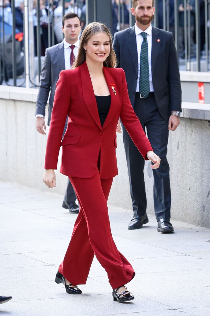 La princesa Leonor con zapatos Monpiel el pasado viernes