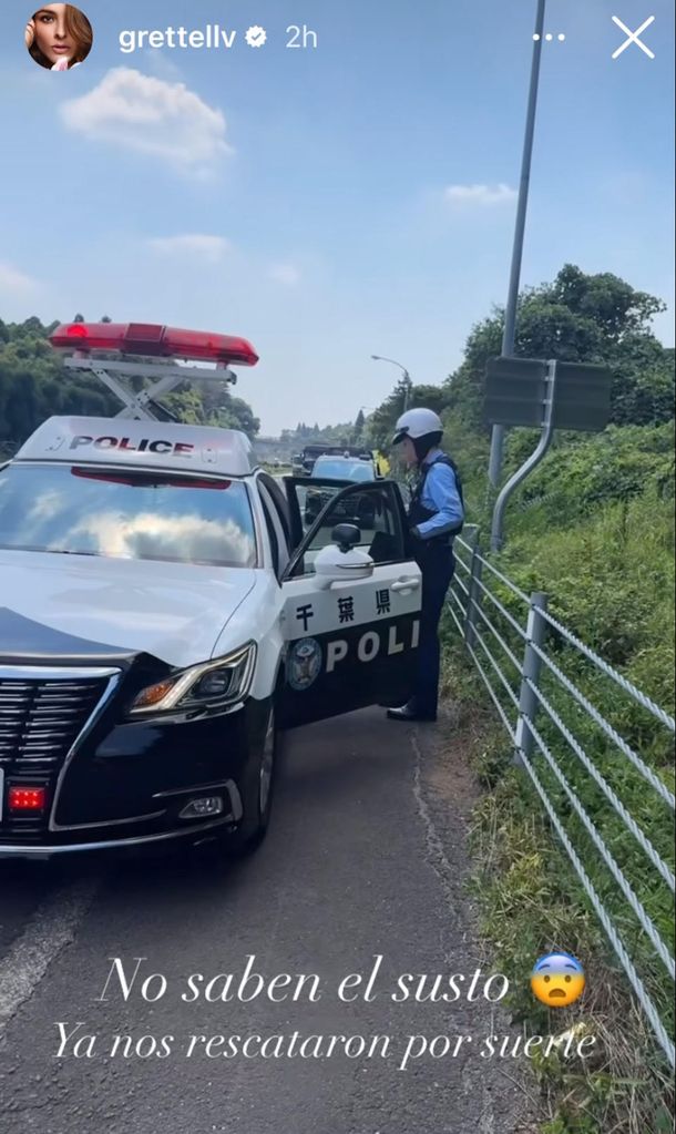 Grettell Valdez  y Santino tuvieron que ser asistidos por la policía japonesa.
