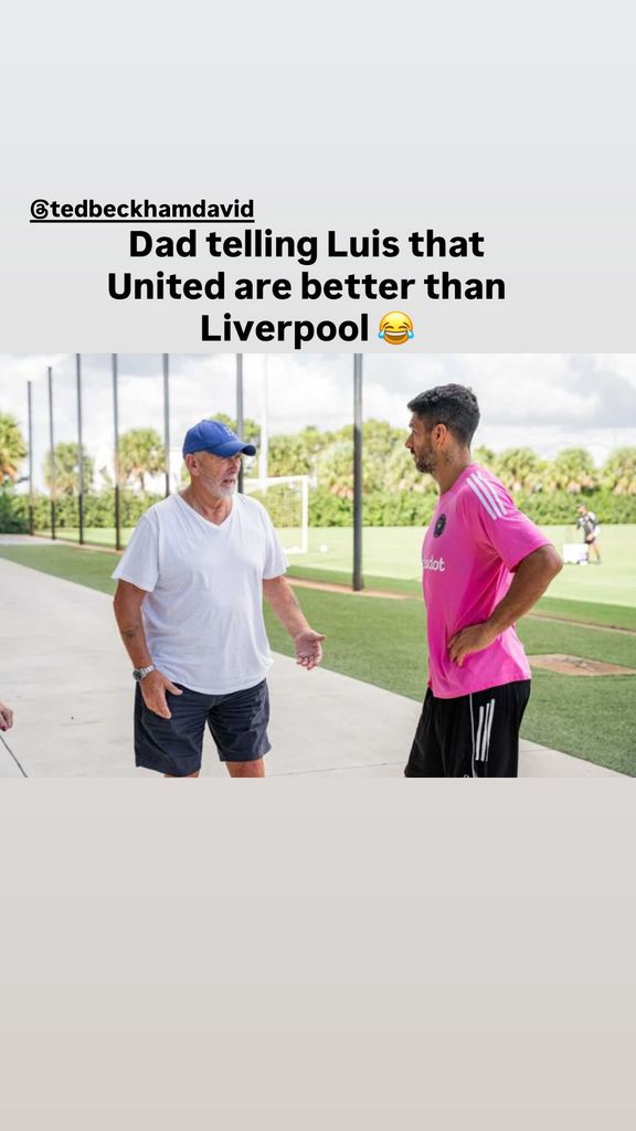 Ted Beckham con Luis Suárez