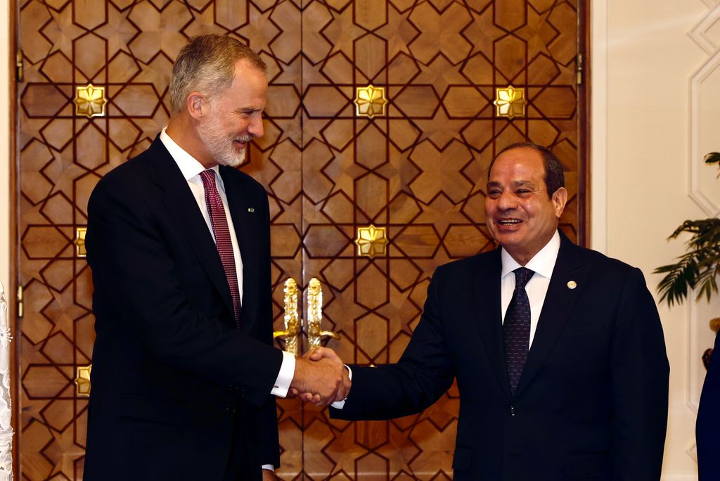 El rey Felipe, con el presidente de Egipto