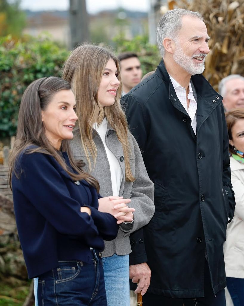 Con sus padres en Asturias