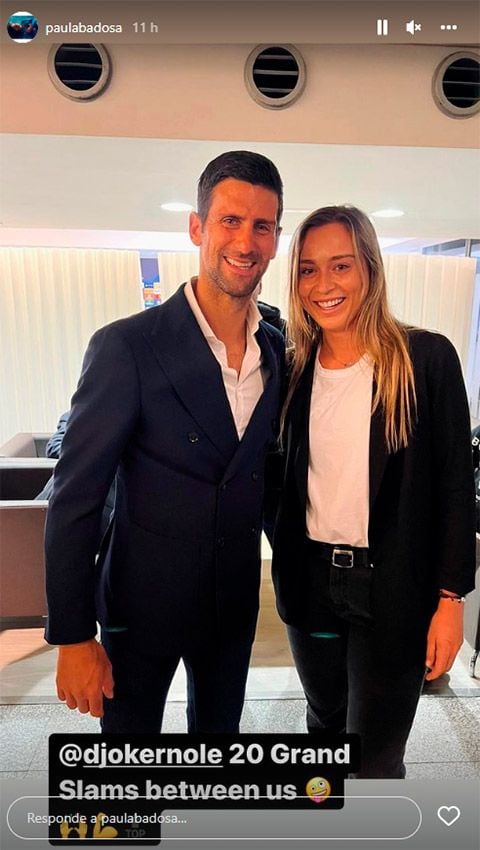 Paula Badosa y Novak Djokovic