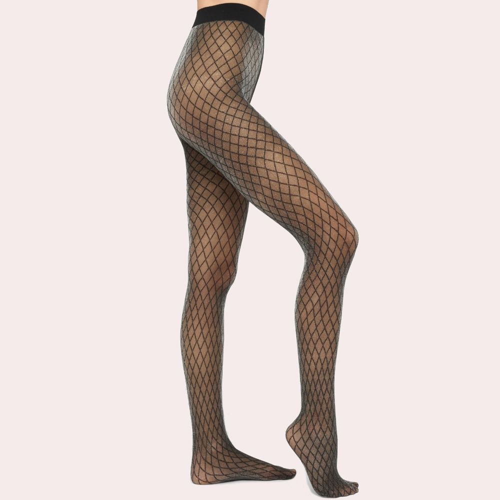 Pantis Transparentes de Rombos Glitter