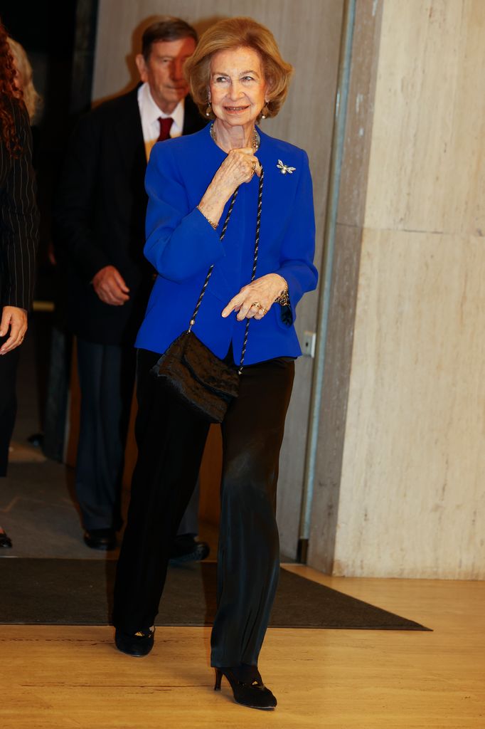 La reina Sofía, a su llegada al Museo Arqueológico Nacional