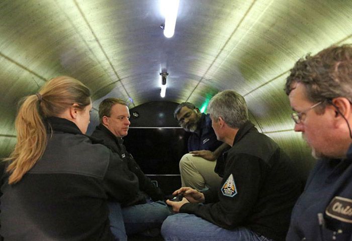 Interior del submarino desaparecido