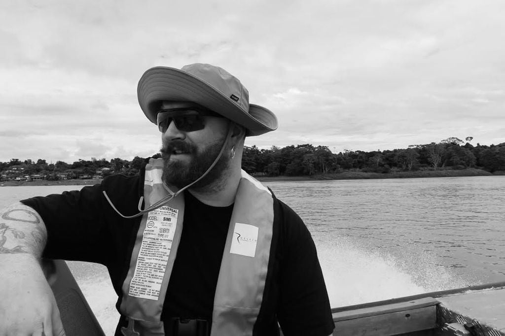 El cantante y su familia navegaron por las aguas del Lago Titicaca.