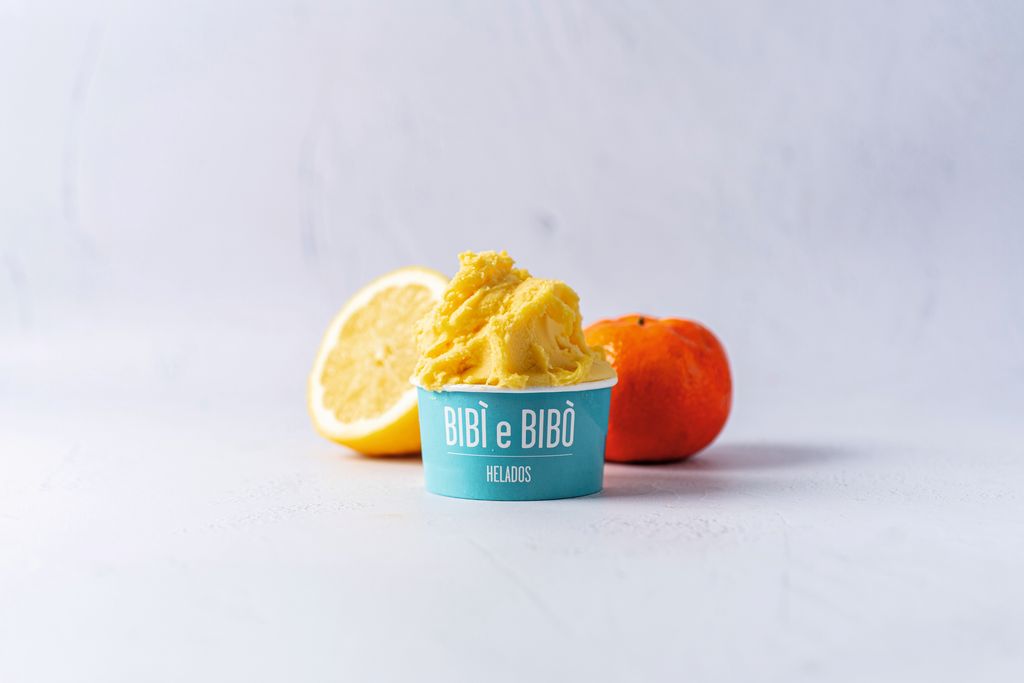 Sorbete de melocotón y yuzu