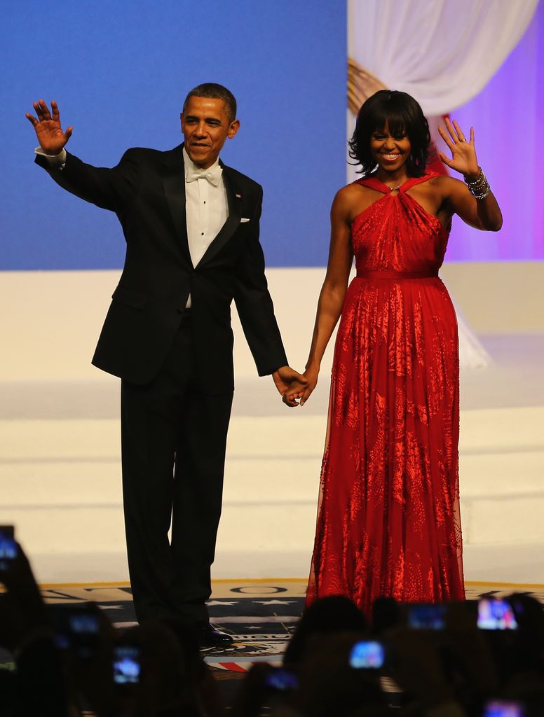 Michelle lleva una silueta de Jason Wu en el baile inaugural del 2013.