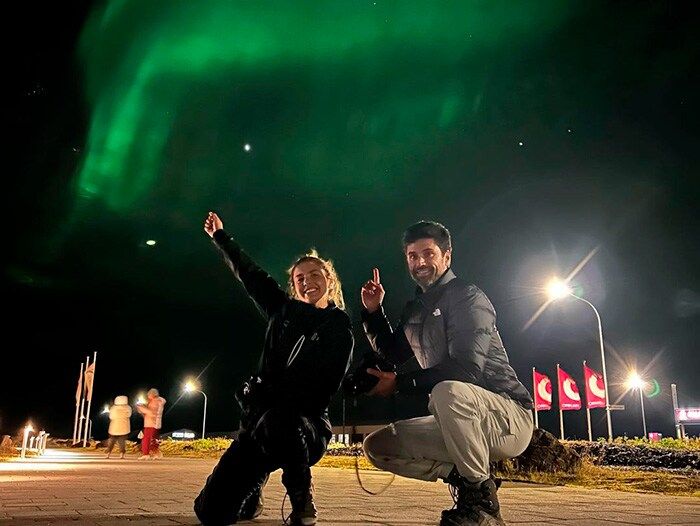 Michelle Renaud y Matías Novoa