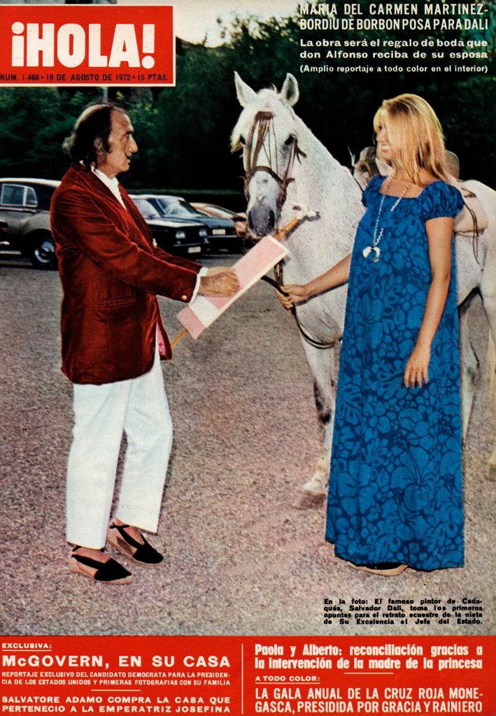 El día que Dalí pintó a Carmen Martínez-Bordiú a lomos de un caballo invisible: la surrealista historia que sólo ¡HOLA! pudo contar