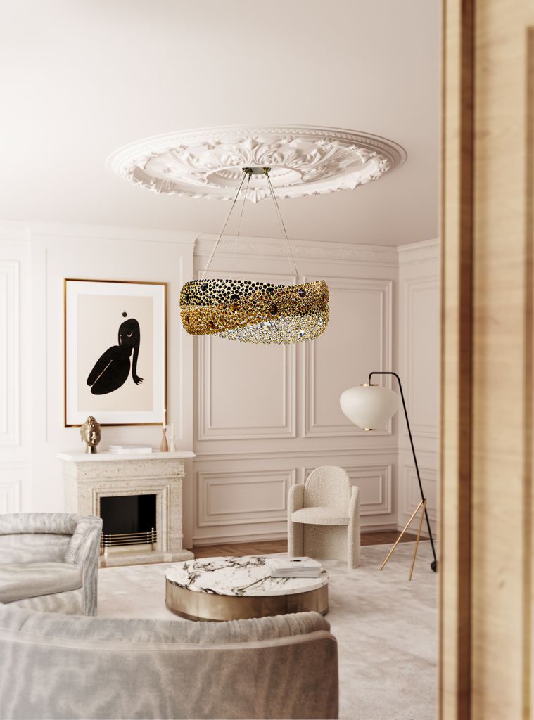 Salón con chimenea