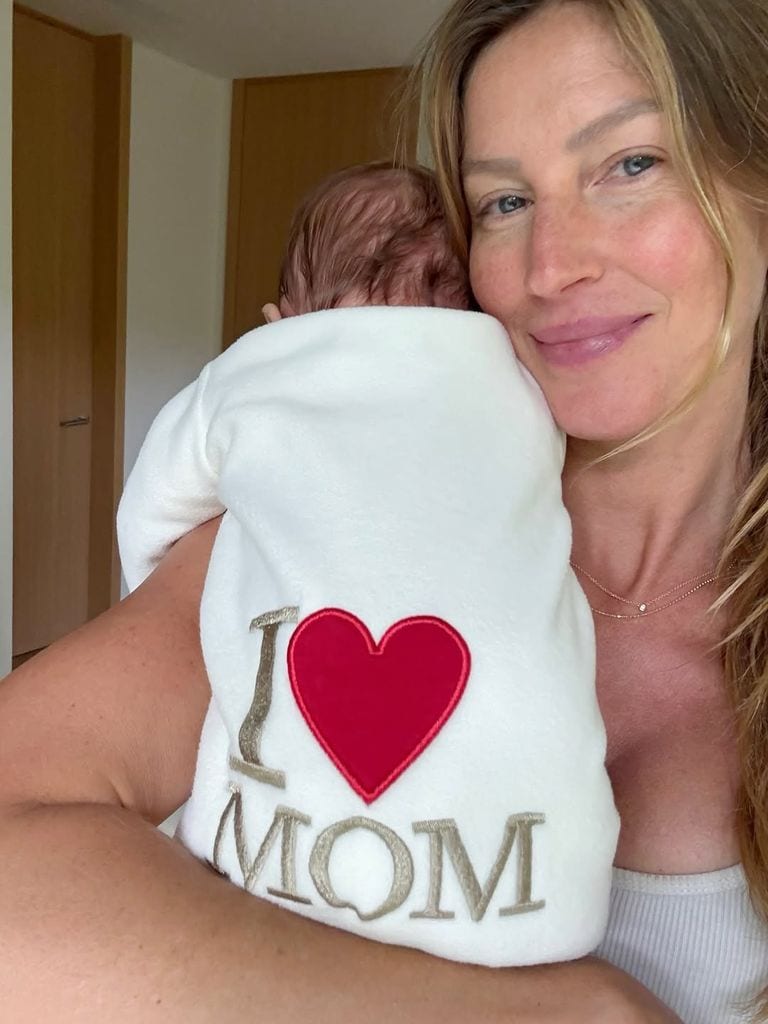 Gisele Bünchen con su bebé de tres meses
