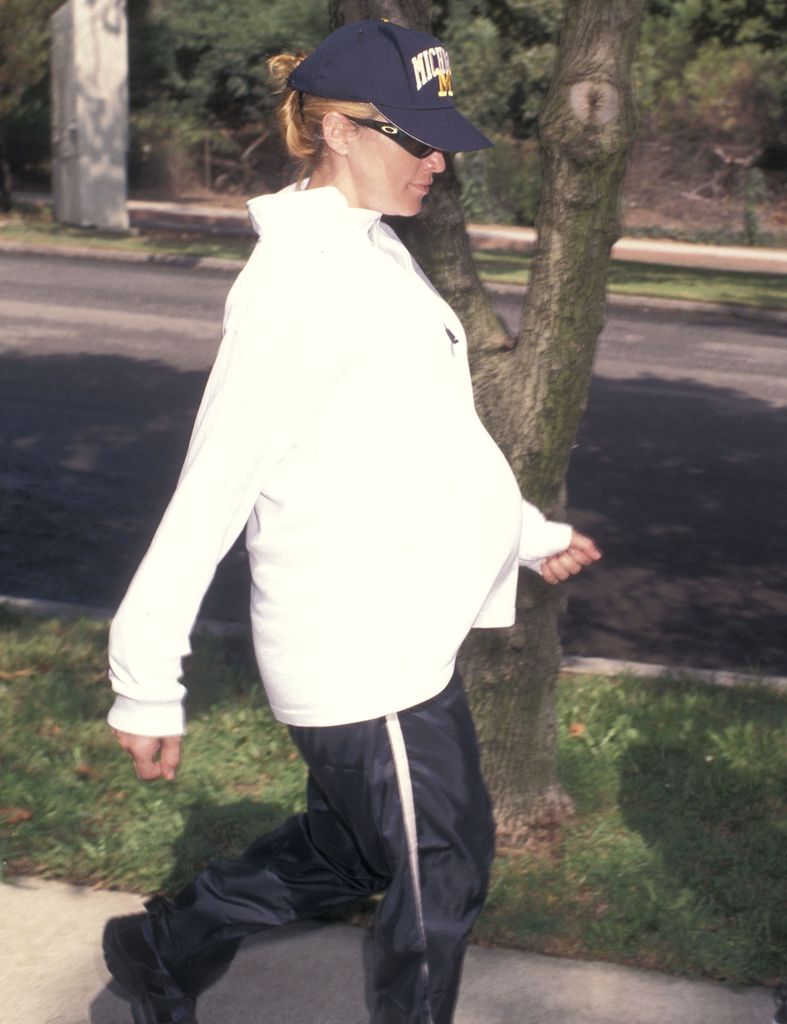 Madonna en septiembre de 1996, en la recta final de su embarazo.