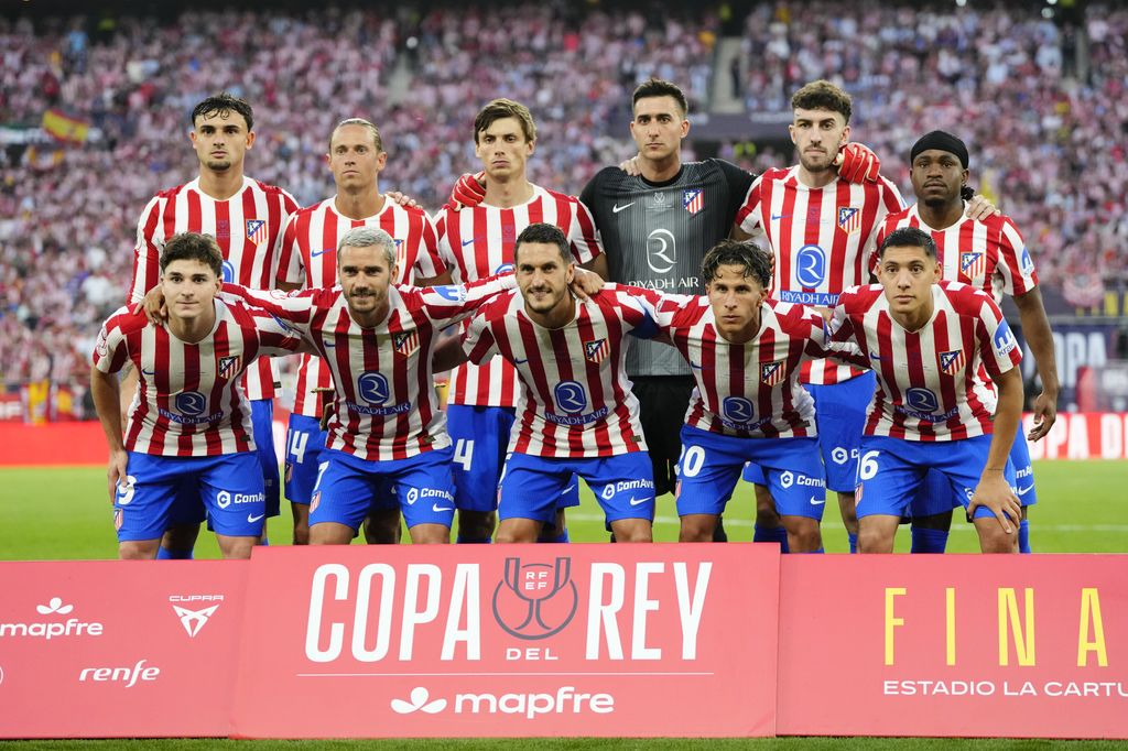 El Atlético de Madrid, en al foto oficial antes del partido