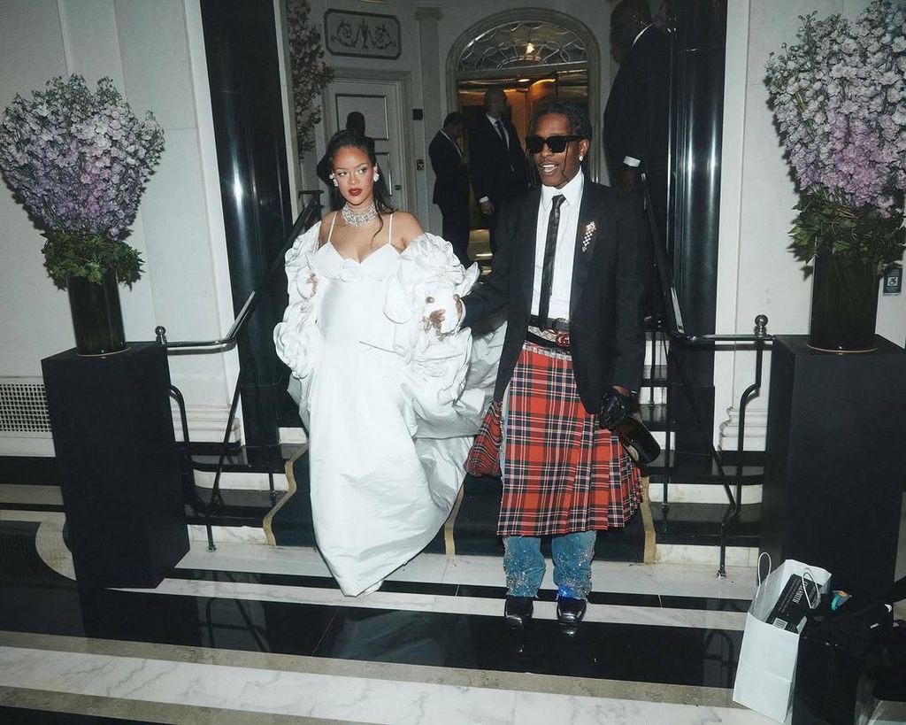 Rihanna y A$AP Rocky en la Met Gala de 2023