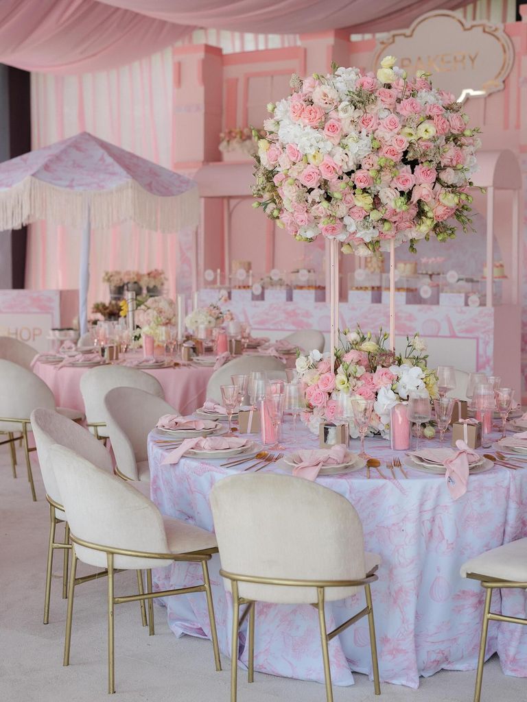 La decoración del baby shower de Eva Victoria fue hermosa y delicada.