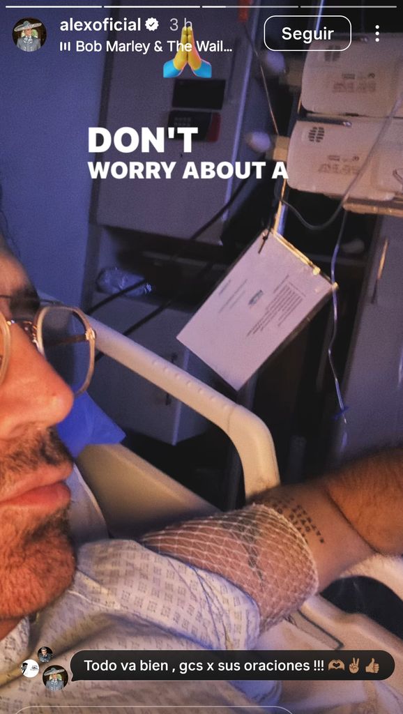 Alejandro Fernández se dejó ver desde el hospital, en plena recuperación