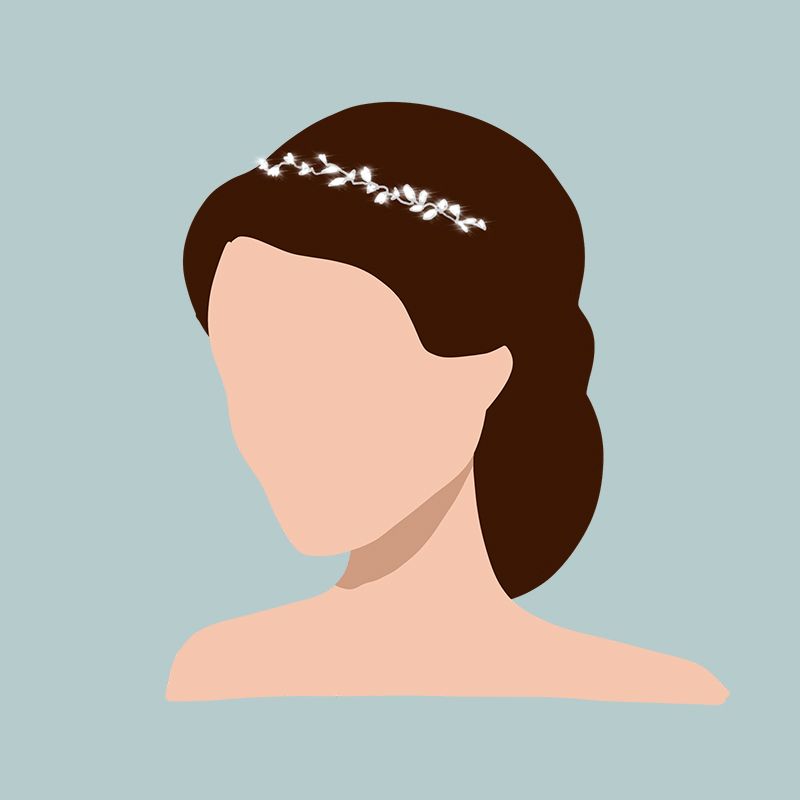 Tiara de novia minimalista