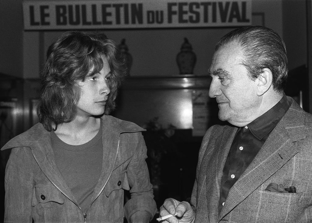Luchino Visconti con Bjorn Andresen en el Festival de Cannes en el estreno de 'Muerte en Venecia'