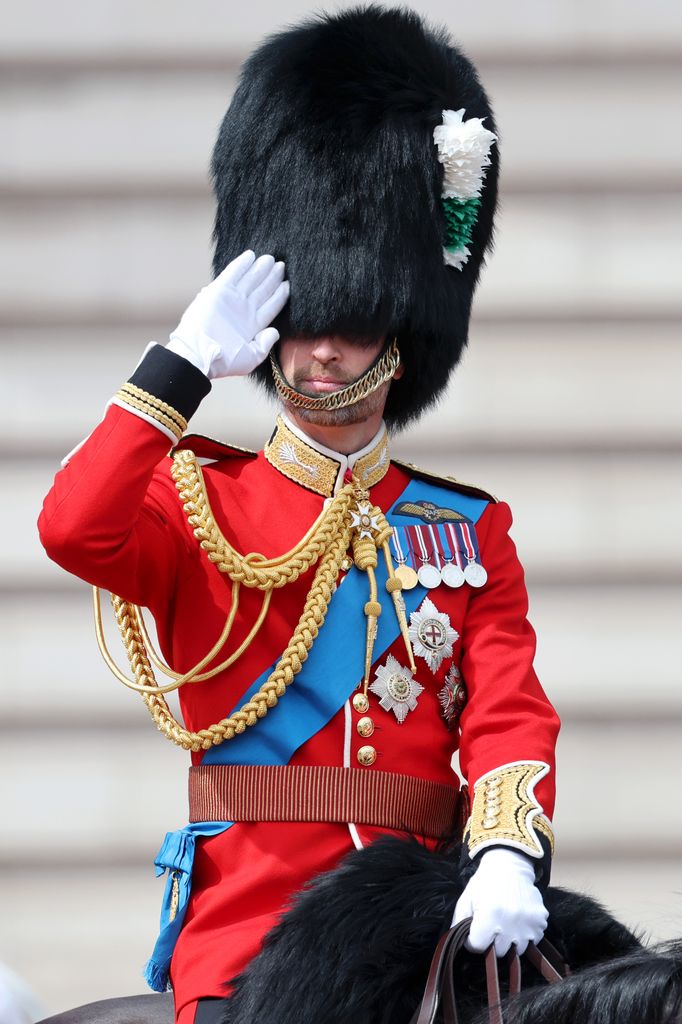 El príncipe Guillermo en trl Troopng the Colour de 2026