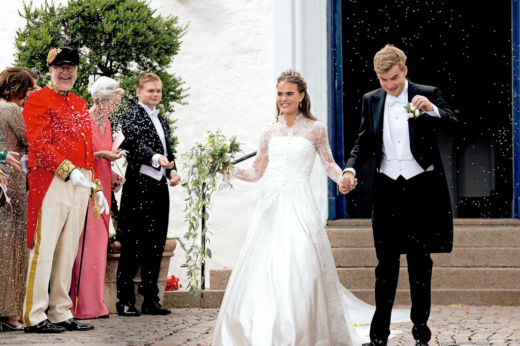 La boda de Gregers Carl Preben Ahlefeldt-Laurvig-Bille con Cecilie Juhl.