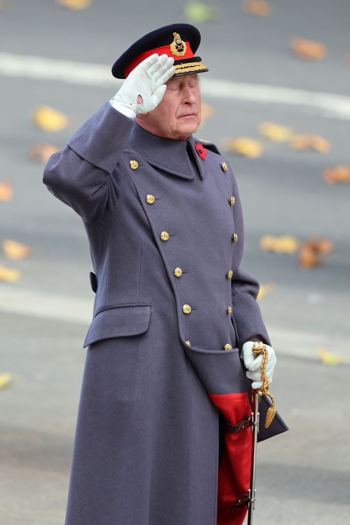 El rey Carlos III en los actos por el Día Nacional del Recuerdo en Londres este 9 de noviembre de 2025