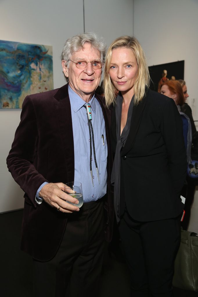 Robert Thurman y su hija, la actriz Uma Thurman, en un evento de la Tibet House US en 2015 en Nueva York