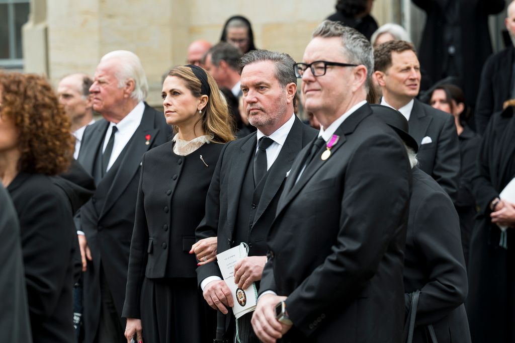 Magdalena de Suecia y Chris O'Neill en el funeral de Andrés de Sajonia-Coburgo-Gotha