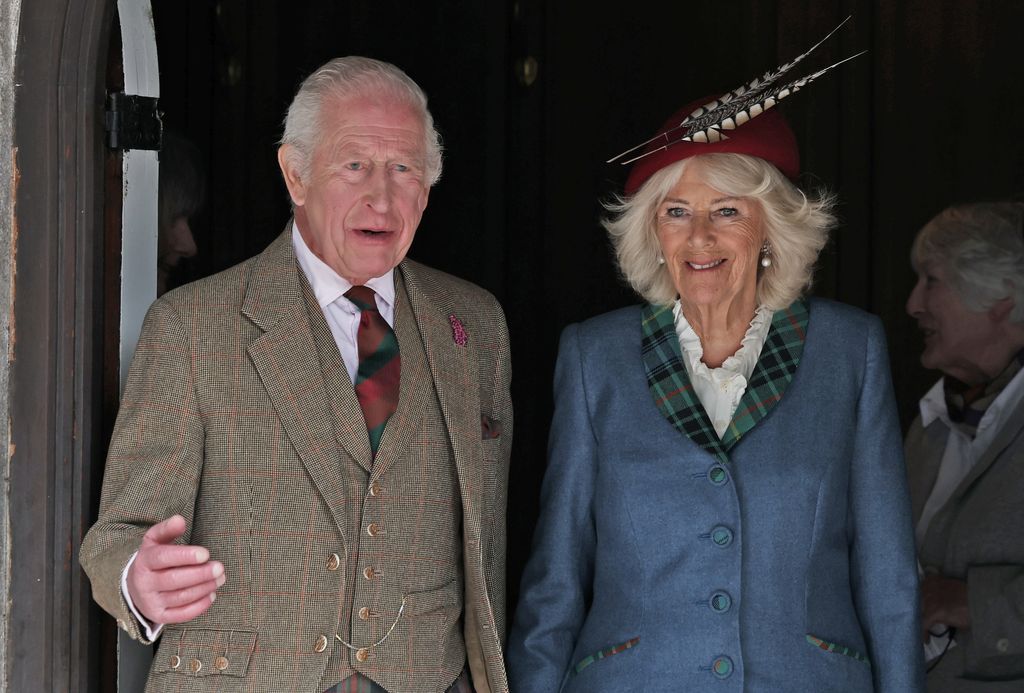 King Charles III And Queen Camilla Attend A Service At Crathie Kirk
