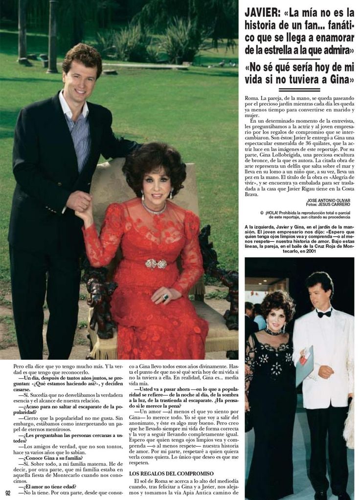Gina Lollobrigida boda