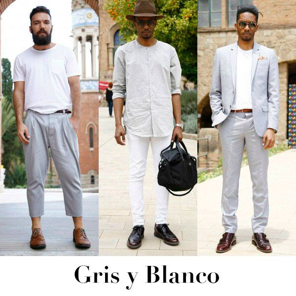 Tres maneras de combinar gris con blanco esta primavera-verano.
