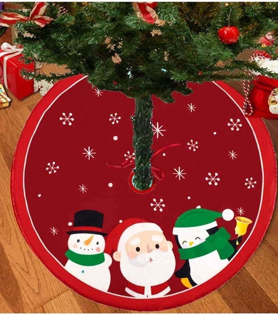 Falda de árbol de Navidad de Papá Noel Amazon