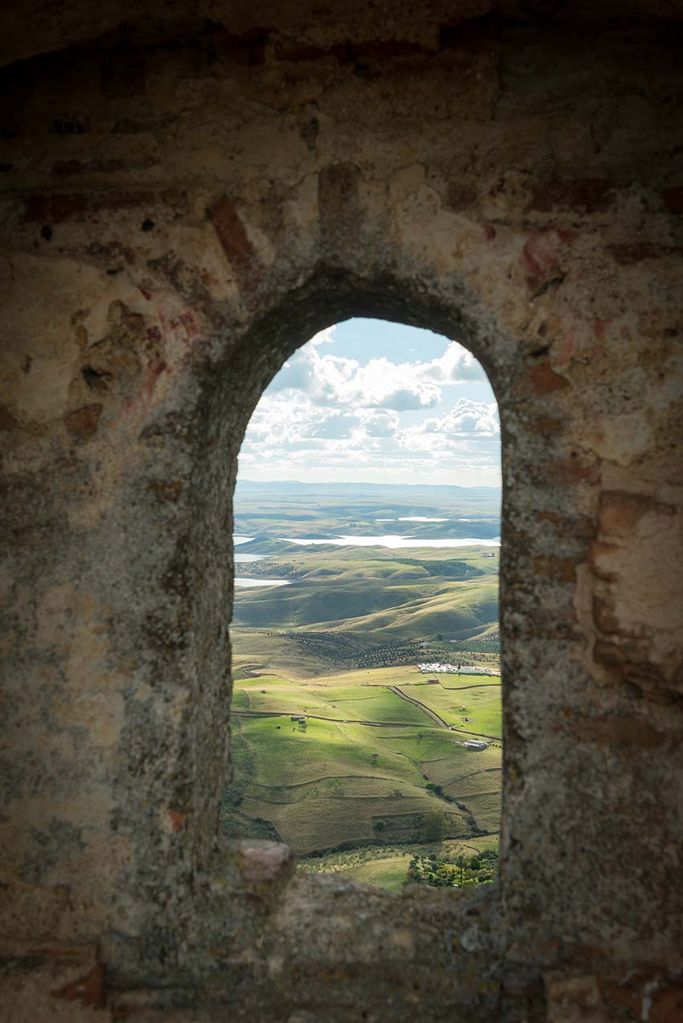 Panorámica desde el castillo de Puebla de Alcocer, Badajoz