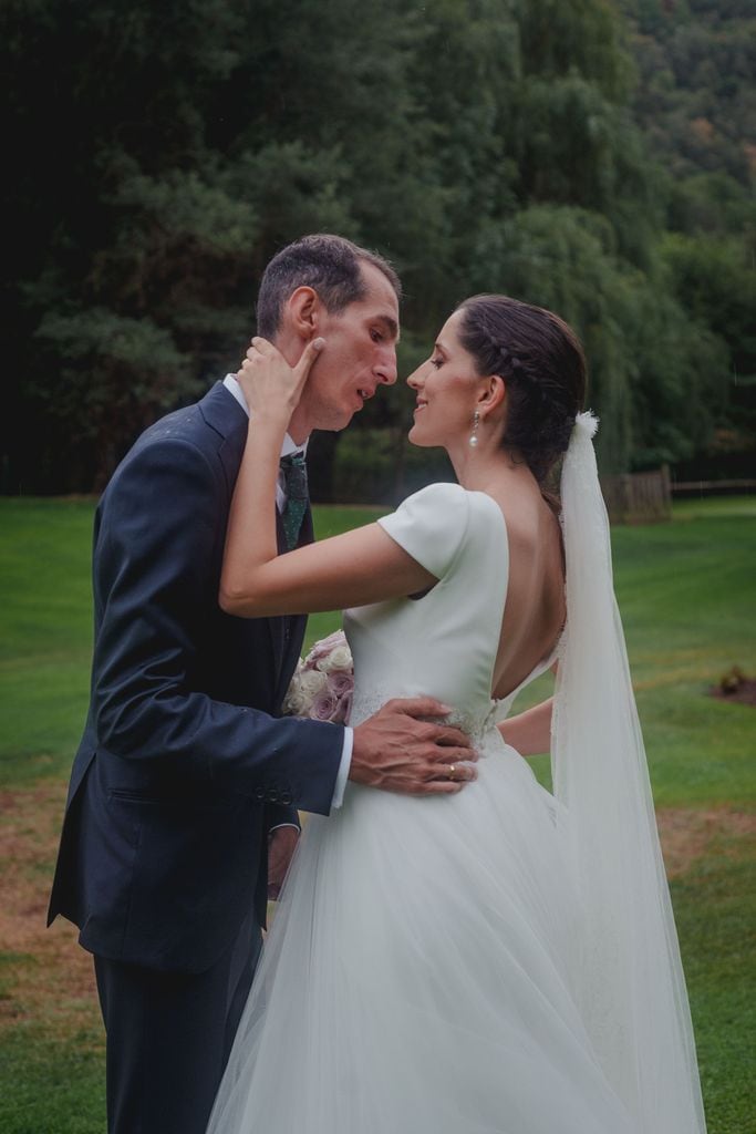 Álex Roca y Mari Carmen Maza el día de su boda