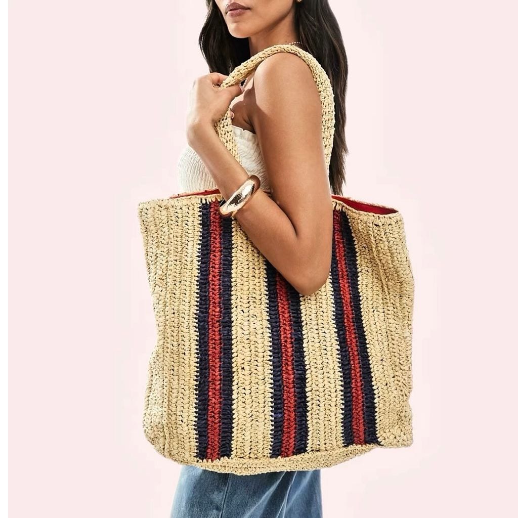 Bolso tote a rayas de Asos