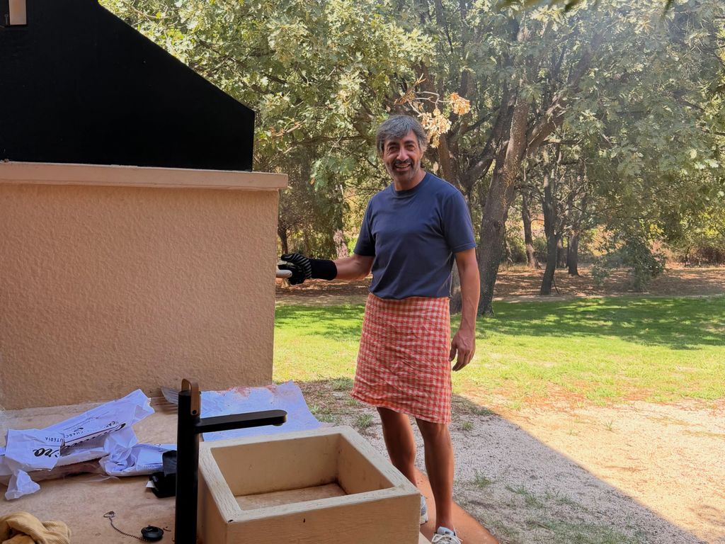 Juan del Val, feliz con su barbacoa