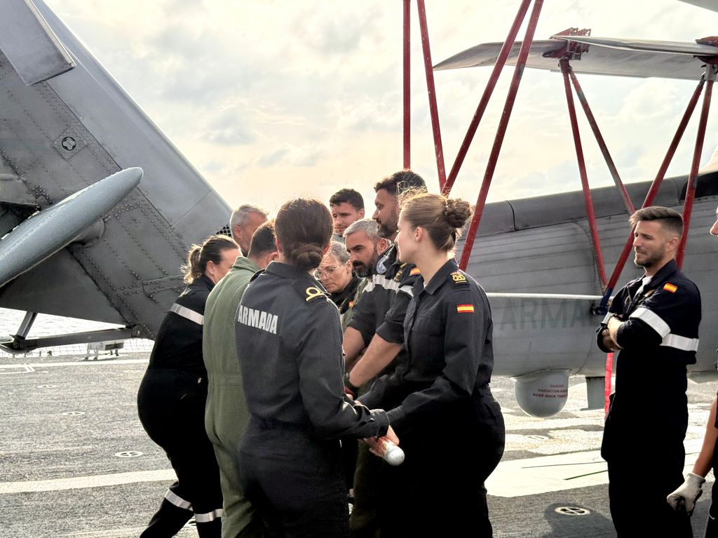 La princesa Leonor en la fragata Blas de Lezo