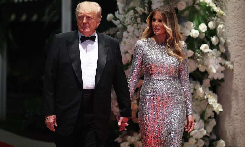 Donald Trump Addresses The Press On New Years Eve At Mar-A-Lago Mansion