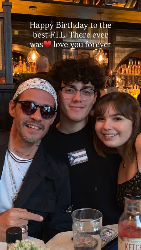 Marc Anthony recibió un linda felicitación de cumpleaños de parte de Kylie Jane Marco, la novia de su hijos Cristian Muñiz.