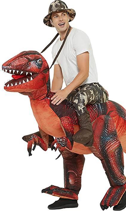 Disfraz inflable de dinosaurio