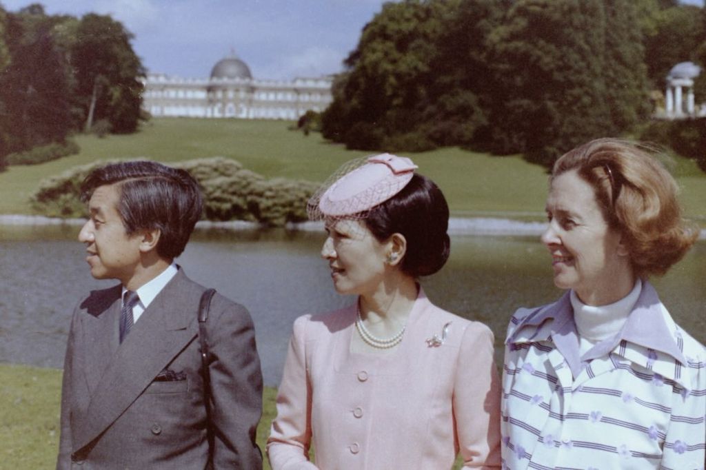 Akihito y Michiko de Japón junto a Fabiola de Bélgica