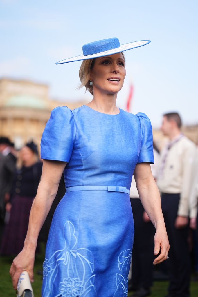 Zara Tindall en la Royal Garden Party de Buckingham Palace.