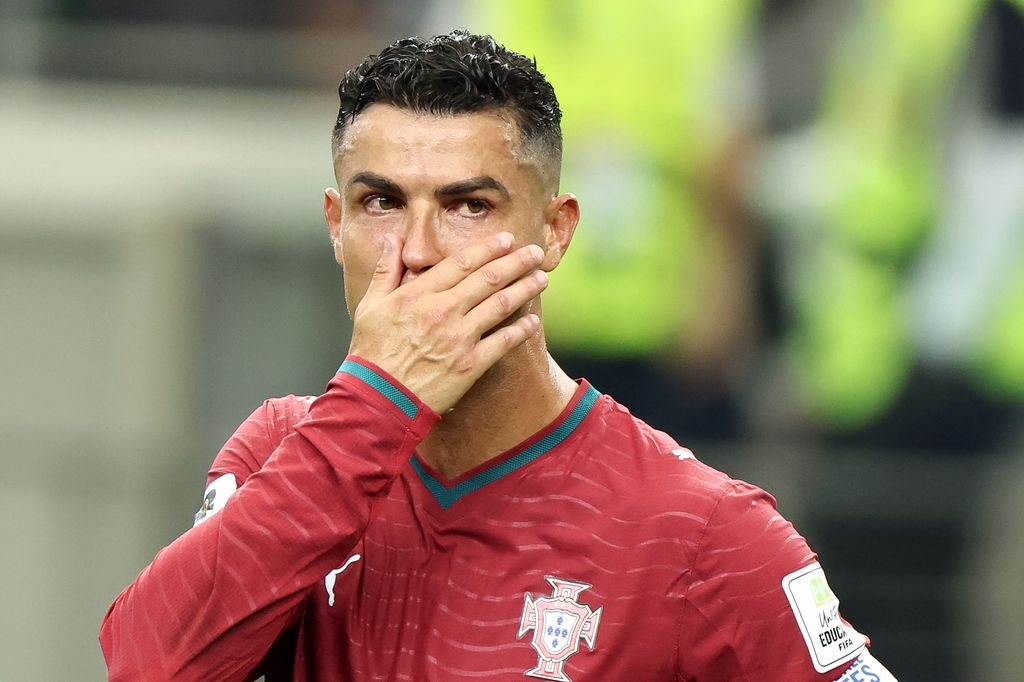Cristiano Ronaldo reacciona tras la derrota de su selección frente a España en los octavos de final del Mundial de la FIFA 2026, disputado en el Dallas Stadium de Arlington, Texas. 6 de julio de 2026