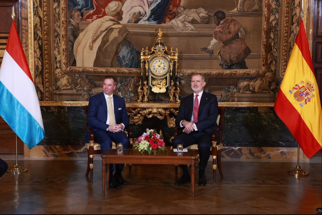 Encuentro en el Palacio Real entre el rey Felipe y Guillermo de Luxemburgo 