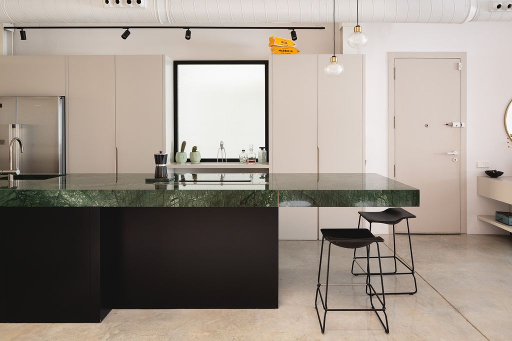 Cocina con isla central