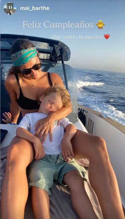 Maider Barthe, muy cariñosa con el hijo de su pareja y de Marta Castro